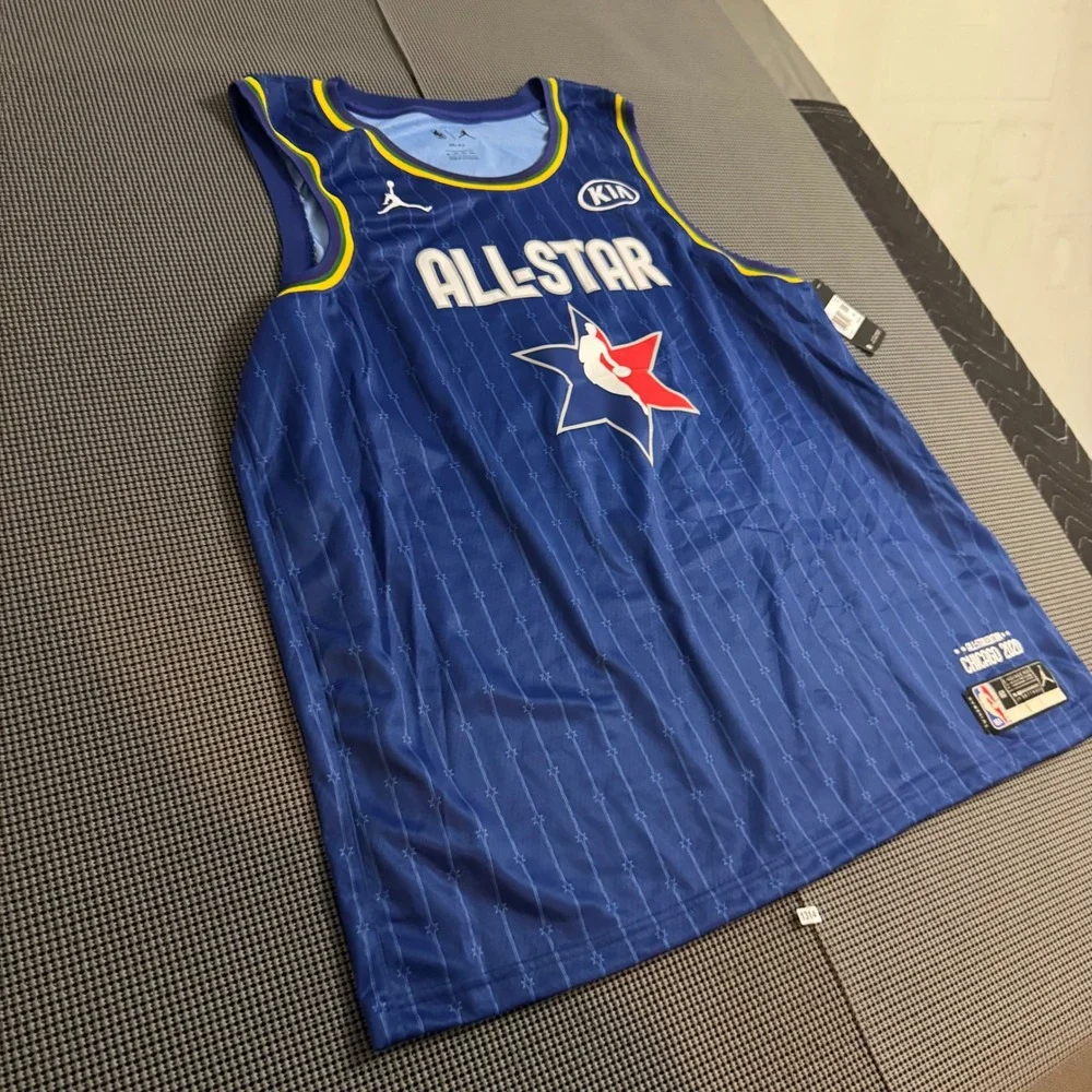 Jordan NBA All-Star 2020 Damian Lillard Jersey Blue Chicago CJ1062-412 Mens 3XL